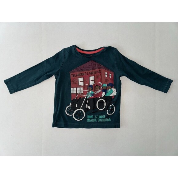 Piccolina Kids Trailblazer Madam CJ Walker Long Sleeve T-Shirt 2T - Picture 1 of 8